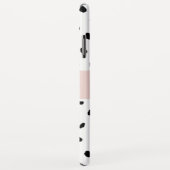 モノグラモダンム名 |パステルピンク&ブラックドット Case-Mate iPhoneケース (裏面/右)