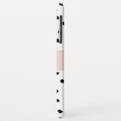 モノグラモダンム名 |パステルピンク&ブラックドット Case-Mate iPhoneケース (裏面/左)