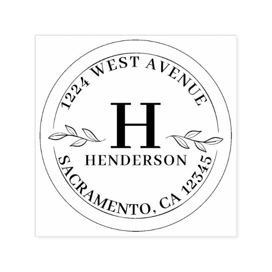 モノグラモダンム差出人住所 セルフインキングスタンプ (デザイン)