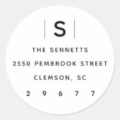 モノグラモダンム差出人住所 ラウンドシール (正面)