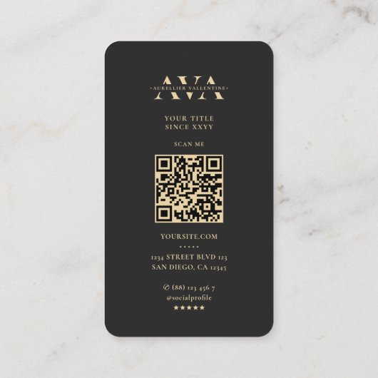 モノグラモダンム広告プロフェッショナルブラック 名刺 (裏面)