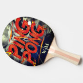 モノグラモダンム文字の色かわいい 卓球ラケット (横)