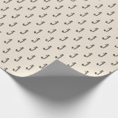 モノグラモダンム文字タイプライタタイポグラフィクリーム ラッピングペーパー (角)