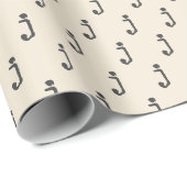 モノグラモダンム文字タイプライタタイポグラフィクリーム ラッピングペーパー (ロールコーナー)