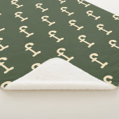 モノグラモダンム文字タイプライタータイポグラフィ緑 シェルパブランケット (3/4)