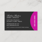 モノグラモダンム明るい赤紫色 名刺 (裏面)