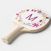 モノグラモダンム水彩フローラ 卓球ラケット (正面アングル)