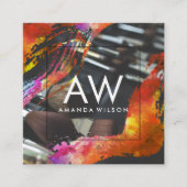 モノグラモダンム水彩化粧ブラシ スクエア名刺 (正面)