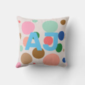 モノグラモダンム水玉模様 クッション (裏面)