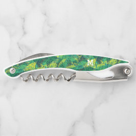 モノグラモダンム熱帯ヤシ模様 ソムリエナイフ