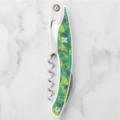 モノグラモダンム熱帯ヤシ模様 ソムリエナイフ (正面)