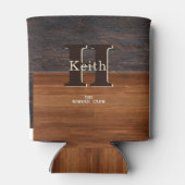 モノグラモダンム素朴ウッドトーンブラウン缶セルツァー 缶クーラー (裏面)