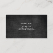 モノグラモダンム素朴ブルー文字&ブラックウッド 名刺 (裏面)