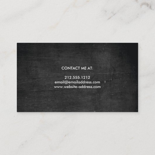 モノグラモダンム素朴ブルー文字&ブラックウッド 名刺 (裏面)