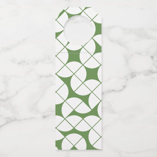 モノグラモダンム結婚の緑の白MCMパターン ボトルネックタグ (裏面)