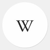 モノグラモダンム結婚封筒用シール ラウンドシール (正面)