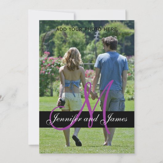 モノグラモダンム結婚式招待状写真 招待状 (正面)