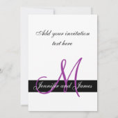 モノグラモダンム結婚式招待状写真 招待状 (裏面)