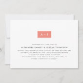 モノグラモダンム結婚式招待状 |コーラル 招待状 (正面)