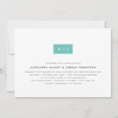 モノグラモダンム結婚式招待状 |プール 招待状 (正面)