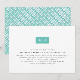 モノグラモダンム結婚式招待状 |プール 招待状