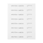 モノグラモダンム結婚式招待状 ラップアラウンドラベル (シート)