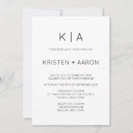 モノグラモダンム結婚式招待状 招待状