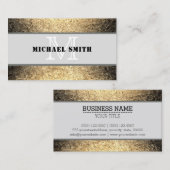 モノグラモダンム金グランジ属の背景#2 名刺 (正面/裏面)