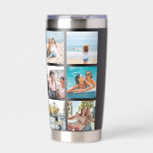 モノグラモダンム12パーソナライズされたフォトコラージュ 保温保冷タンブラー (正面)