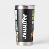 モノグラモダンム12パーソナライズされたフォトコラージュ 保温保冷タンブラー (左面)