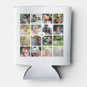 モノグラモダンム16枚の写真コラージュ 缶クーラー (正面)