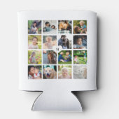 モノグラモダンム16枚の写真コラージュ 缶クーラー (裏面)