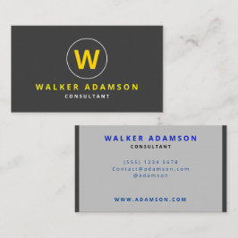 (モノグラモダンム)グレーとマットブラック 名刺