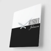 モノグラモダンム スクエア壁時計 (傾斜)