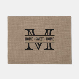 モノグラモダンム&バ素朴ラップ効果 ドアマット