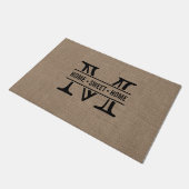 モノグラモダンム&バ素朴ラップ効果 ドアマット (アングル)