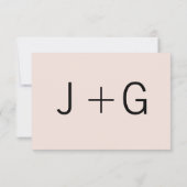 モノグラモダンム – ピンクとブラック 出欠カード (裏面)