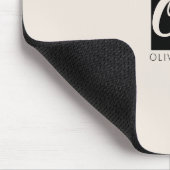 モノグラモダンム |ブラックと赤面ピンク マウスパッド (コーナー)