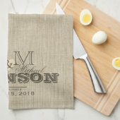 モノグラモダンム |ベジ素朴ュ キッチンタオル (四つ折り)