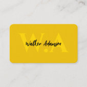 モノグラモダンム | ラグジュアリーブラック&金ゴールド 名刺 (正面)