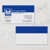 モノグラモダンム – 海軍とホワイト 名刺 (正面/裏面)