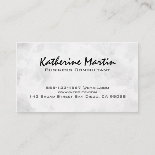 モノグラモダンム | 白いテクスチャの背景 名刺 (裏面)