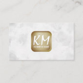 モノグラモダンム | 白いテクスチャの背景 名刺 (正面)