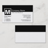 モノグラモダンム – 白黒 名刺 (正面/裏面)
