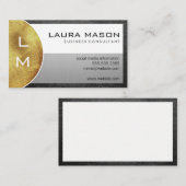 モノグラモダンム |金ゴールドとレザー 名刺 (正面/裏面)