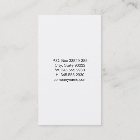 モノグラモダンム |黒い大理石 |ブラシ金ゴールド 名刺 (裏面)