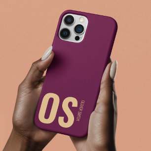 モノグラユニークムはっきりしたタイポグラフィブルゴーニュ iPhone 11 ケース