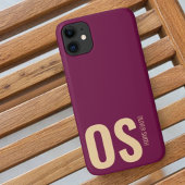 モノグラユニークムはっきりしたタイポグラフィブルゴーニュ Case-Mate iPhoneケース