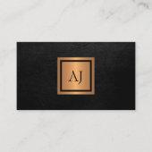 モノグラユニークムモダンプロフェッショナル金ゴールドブラック 名刺 (正面)