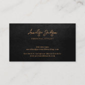 モノグラユニークムモダンプロフェッショナル金ゴールドブラック 名刺 (裏面)